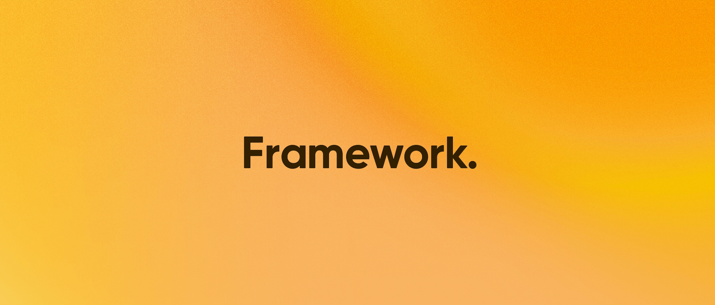 The Framework logo on an orange background